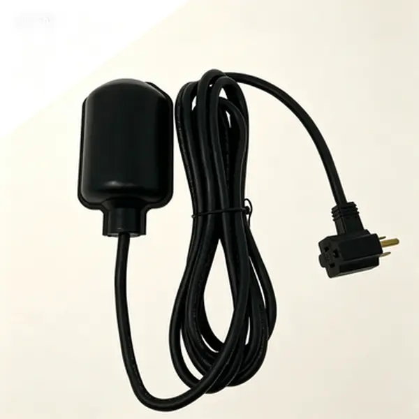 Pump Float Switch for Sump Pump, Tethered Universal Replacement with Piggyback Plug, Reliable Water Level Performance for Sewage and Drainage, 10 Foot Cord, No Glue Needed, Reusable