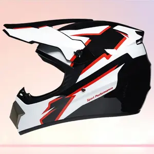 Lightweight Full-Face Off-Road Helmet with Airflow Visor, Adjustable Headgear, Front-Strap Adjustable, Full-Face Protection, Impact-Absorbing Helmet Visors for Mini Motocross, Mountain Racing, Adjustable Headgear Helmet Visors