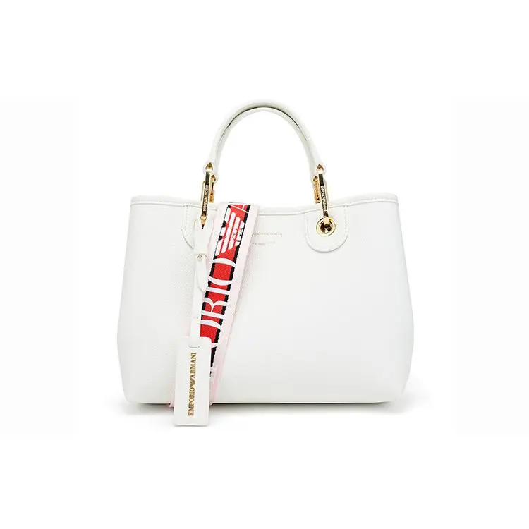 Emporio Armani PU Handbag for Women – Minimalist European-American Style in White