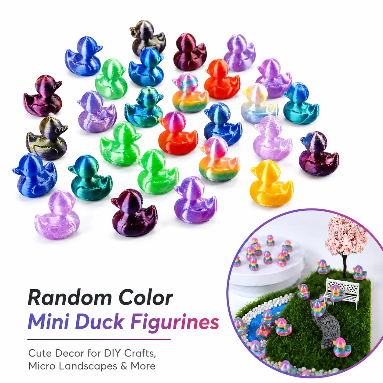 10/20/30 pcs Mini 3D Duck DIY Craft Decorations, Cute Home & Office Accessories, Festive Party Gifts, Seasonal Decoration Items, Creative Desktop Ornament, Decor Figurine Ornaments, Decorative Ornaments Statues-YY0