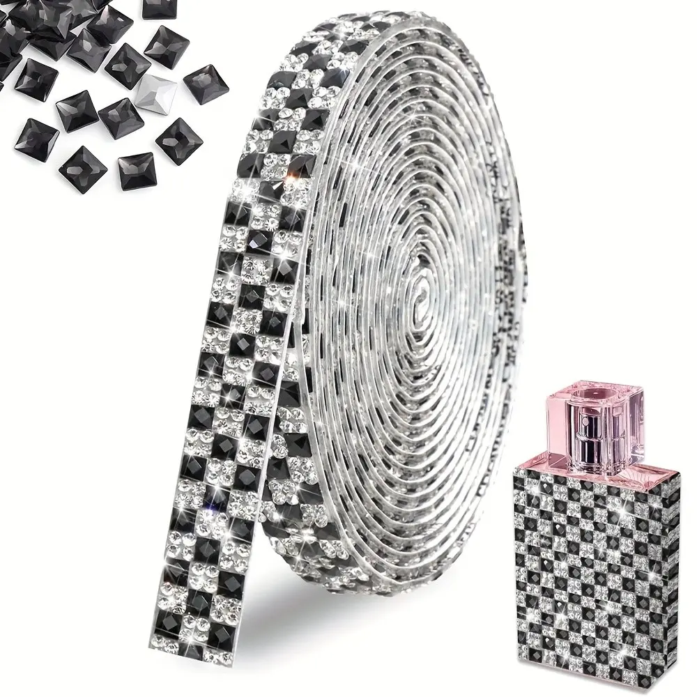 2 Rolls Shiny Self-Adhesive Rhinestone Ribbon, 91cm X 2 Rolls, DIY Crafts, Gift Wrapping, Fashion Accessories, Home Decor