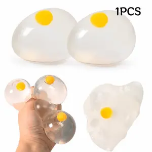 Transparent Simulated Egg Squishy, Unbreakable Single Yolk Stress Relief Egg, Water Squeeze Fidget Vent Toy, Stress Relief Fidgets, Stress Relief Model