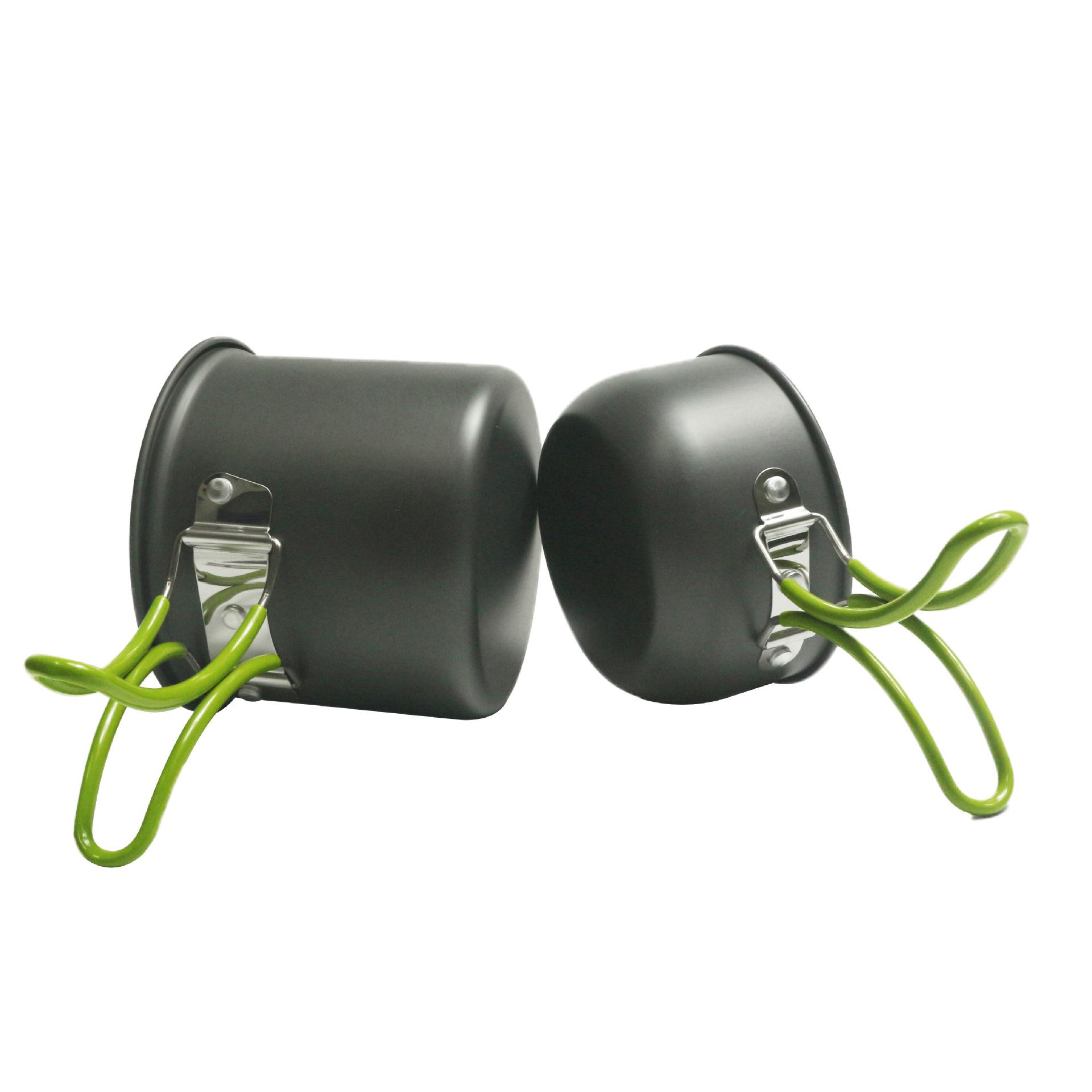 Portable Camping Cookware Set for 1-2 Person, Lightweight Non-Stick Camping Pot & Pan Set with Camping Utensils for Backpacking, Hiking, and Picnic