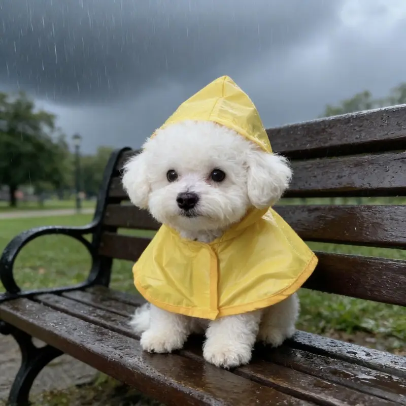 M Size Dog Raincoat, Waterproof with Hood and Reflective Strips, Suitable for Medium Dogs, Outdoor Adventure/walks, Lightweight Puppy Gear