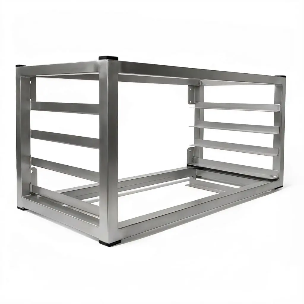GAOMON Aluminum Bakeware Baking Sheet Rack, 5-Tier Deep Commercial Bakery-Kitchen Storage & Cooling Solution, Robust, 21x18x13in, 3in Spacing