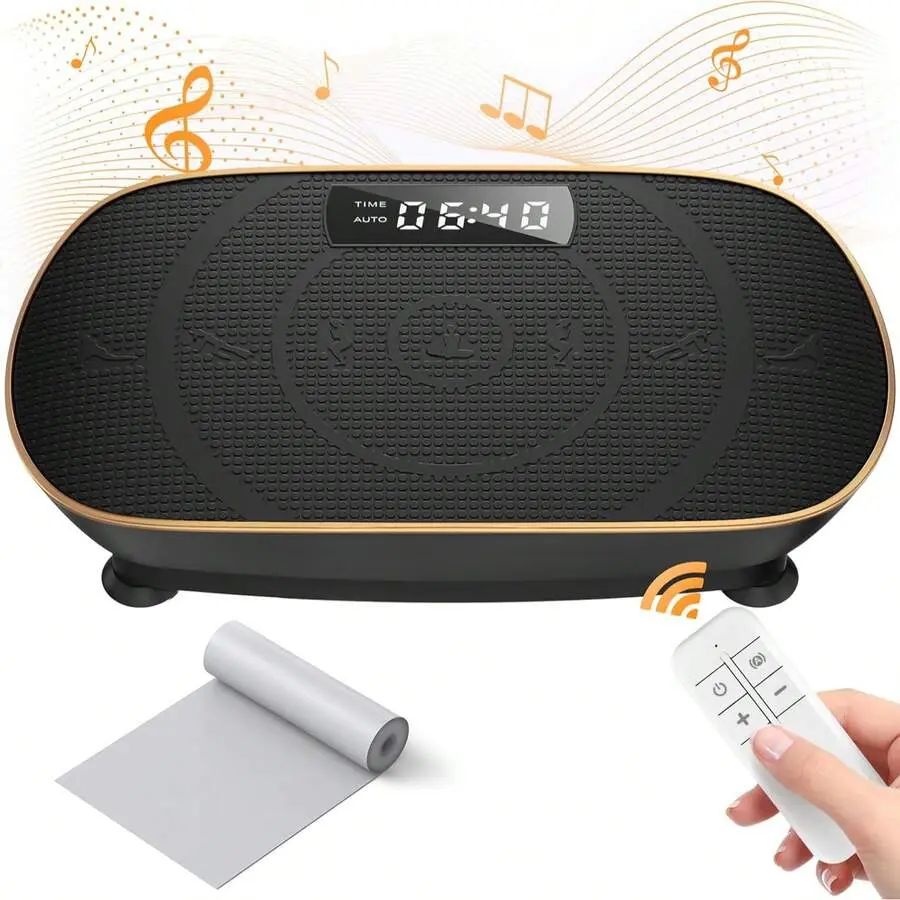 Whole Body Vibration Plate 150W Motor 11mm Amplitude Bluetooth Music Smart AutoOn Home Fitness Equipment with Shockabsorbing Suction Cups LED Display for Men Women