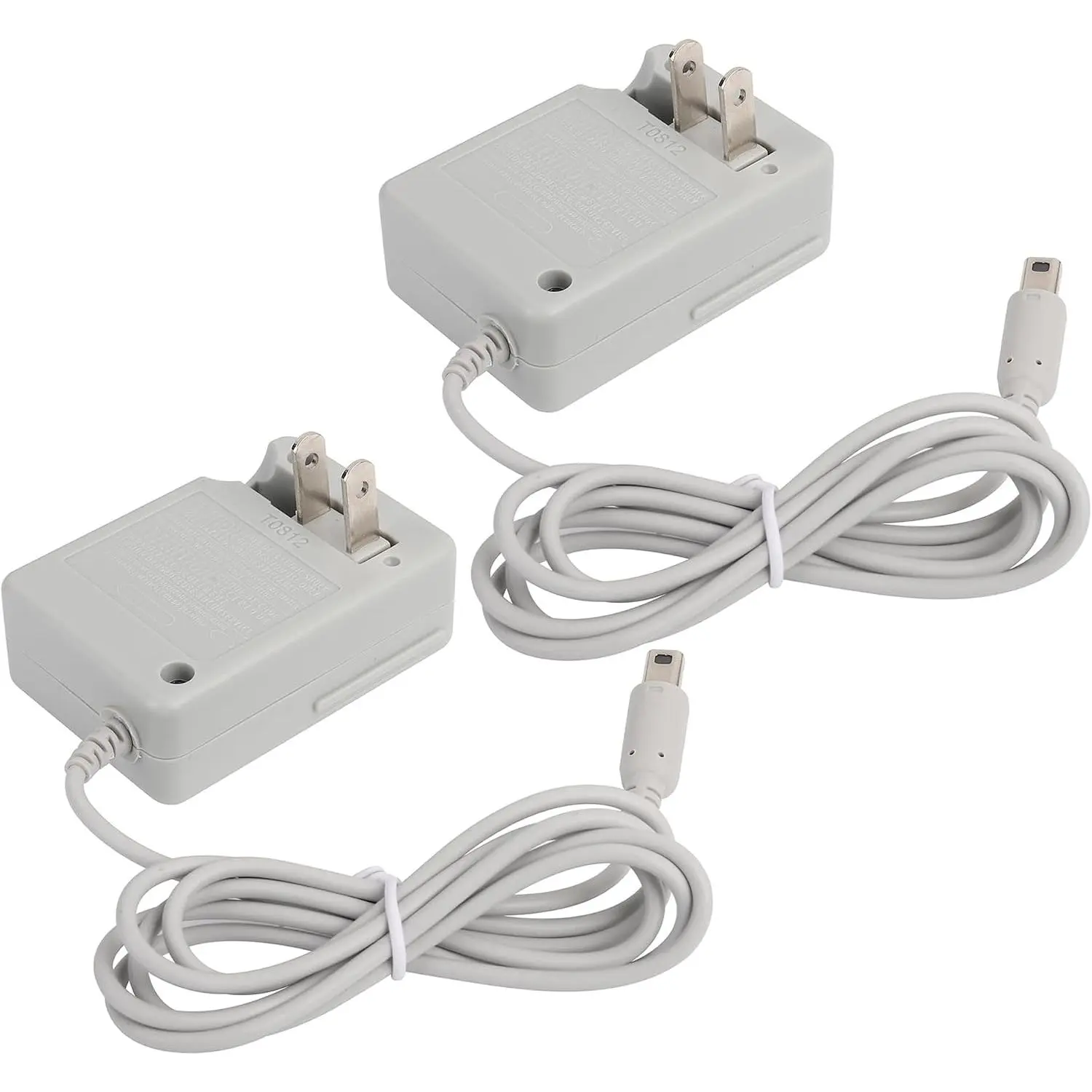 3DS Charger, DSi Charger Compatible with  3DS/ DSi XL/ 2DS/  2DS XL Wall Plug Power Adapter, 2 Packs