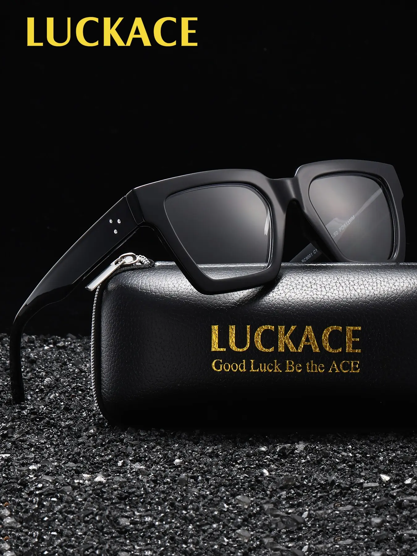 LUCKACE Oversized Square Reading Glasses, Comfort Lightweight Thick Frame Eyeglasses, Fashion Casual Presbyopic Glasses for Daily Reading, Writing and Outdoor, High Quality Eyewear