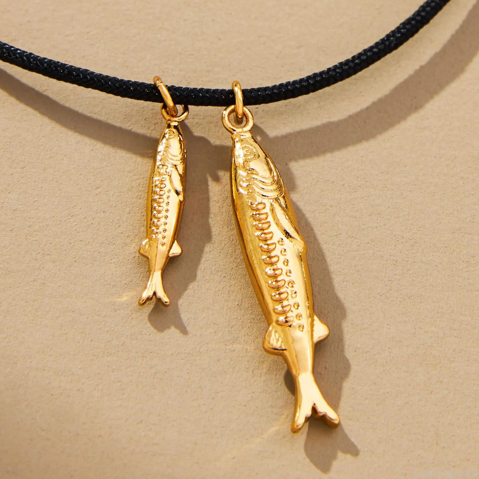 Tropical Fish Pendant Clavicle Necklace, Gold-Plated DIY Jewelry, Retro Western Anti-Fade Ocean-Themed Marine Accessory for Outdoor Leisure, Casual Ocean Themed Stuff, Marine Themed