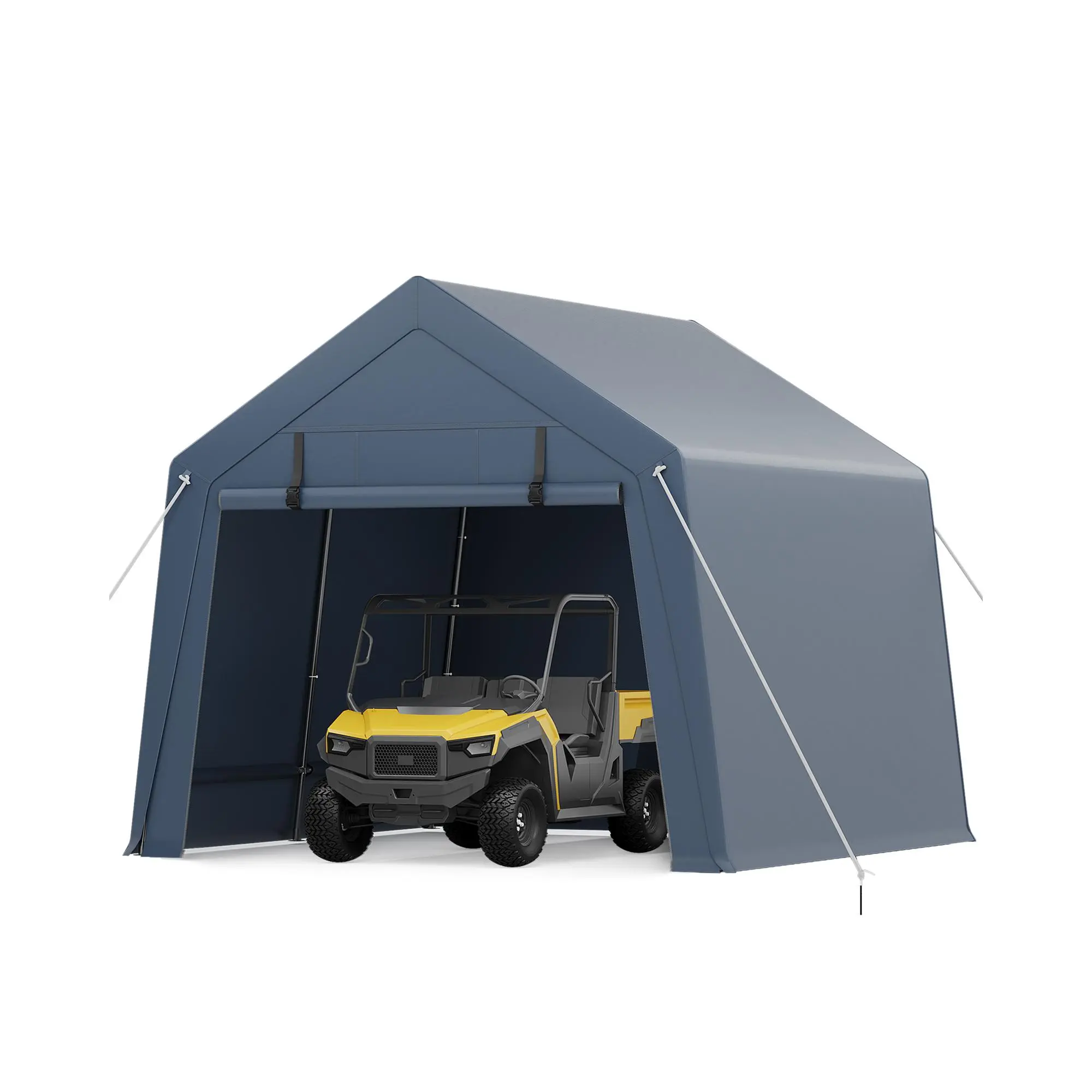 Portable Garage & Storage Shed 7x10/7x12/10x10 FT - Heavy Duty Waterproof, Roll-Up Door, for Motorcycle & Tools