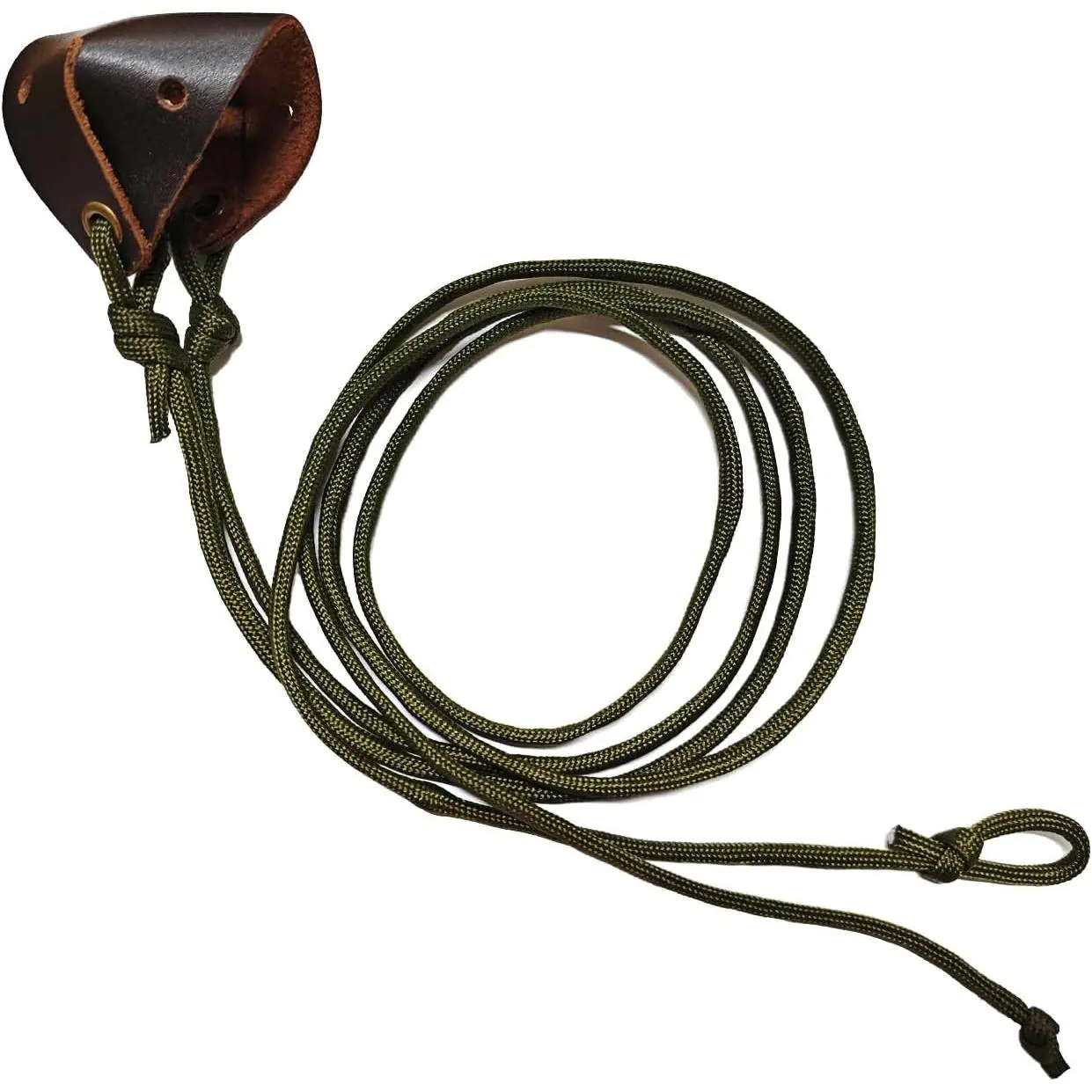 Handmade Paracord Leather Throwing Sling Old-Fashioned Slingshot
