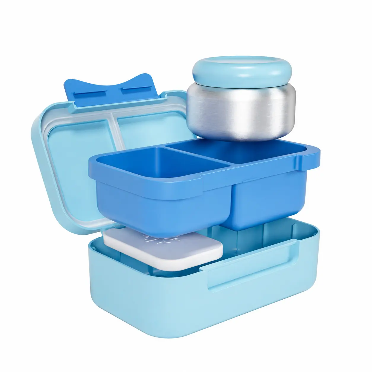 Two-Compartment Student Lunch Box, Insulated Stainless Steel Soup Bowl, Ice Pack, Essential for Back-To-School Season
