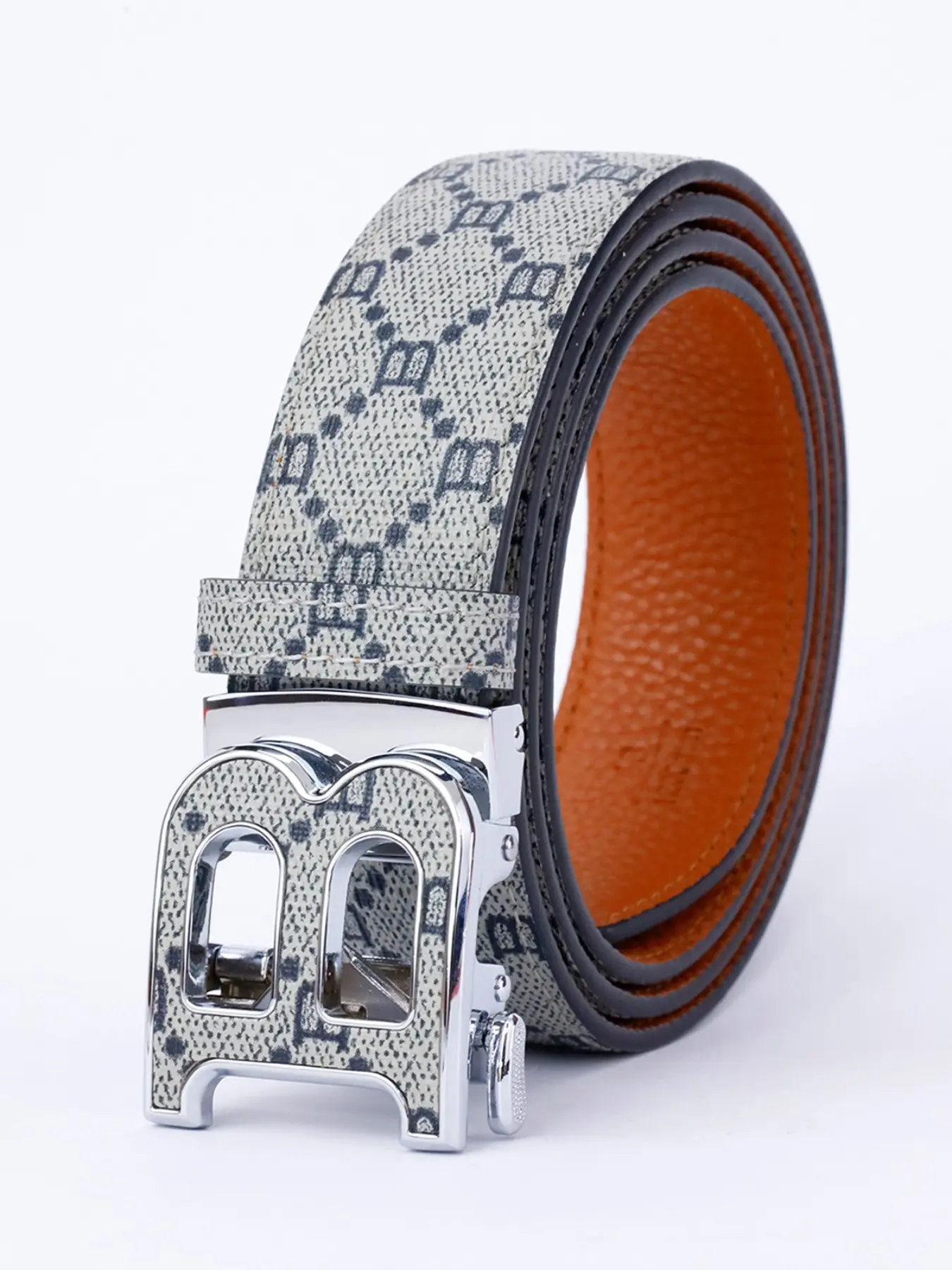 High-Quality Leather Business Men's Belt, Designer Classic Style, Perfect for Jeans, Durable Buckle, Stylish Accessory for Men