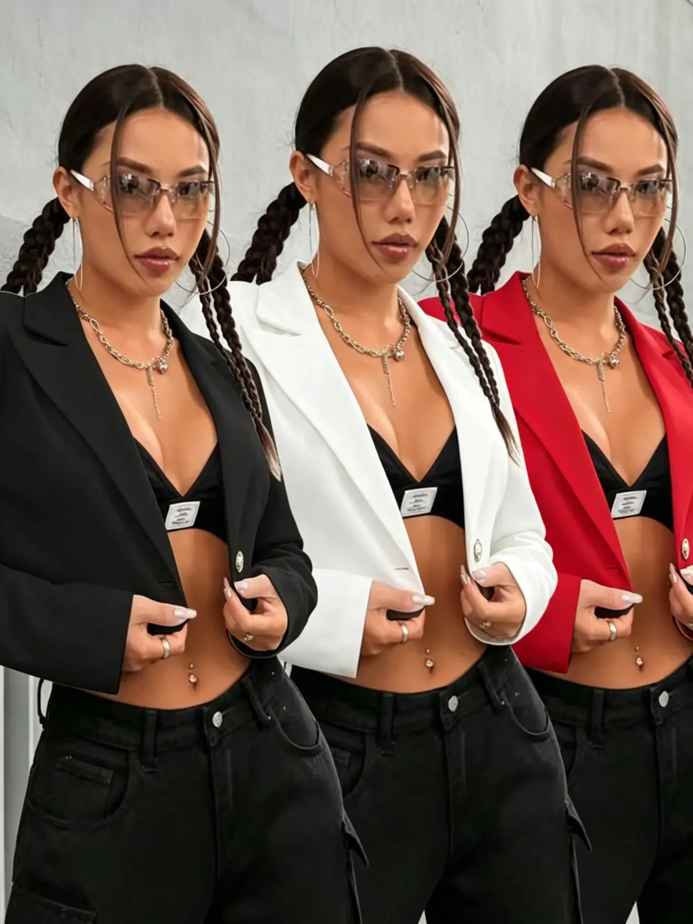 Women's Short Lapel Blazer Jacket Fit, Fashion Deep V Neck, Single Metal Button, High Waist Cut, Perfect for Daily Wear and Parties