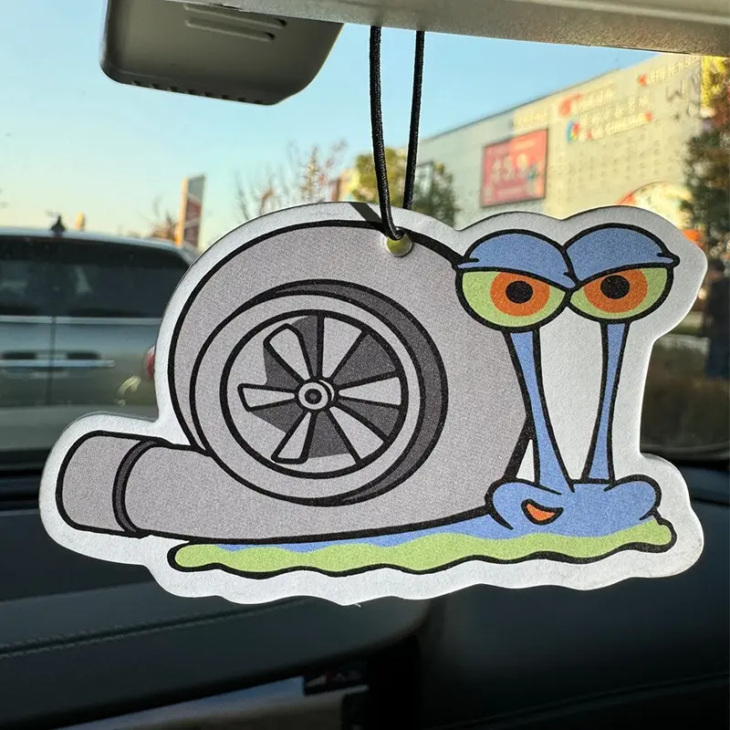 Turbo Snail Gary Spongebob Meme Car Air Freshener, Natural Mint Citrus Scent, Fun Car Ornament, Multipurpose Scent Decor