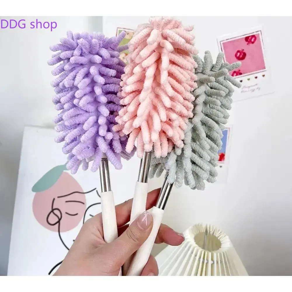 3-Piece Mini Car Duster Brush Set, Extendable Microfiber Dusting Tool with Telescoping Pole, Washable Scratch-Free Cleaner for Car Interior, Home, Office & Electronics