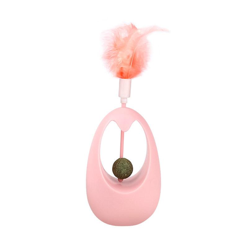 Interactive Catnip Mint Ball - Natural Catnip Lollipop for Chewing & Playing - Crunchy Dental Toy for Teeth Cleaning - Durable & Fun Cat Teething Toy for All Ages