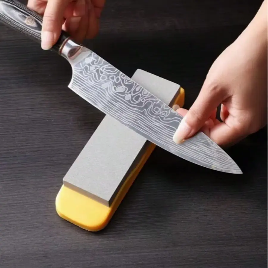 Durable Knife Sharpener Set with Non-Slip Base, High Hardness Grinding Stone for Kitchen, Car, Industrial Use, Easy Maintenance Kitchenware