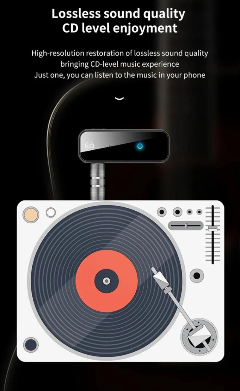 Bluetooth 6.0 Audio Wireless Adapter Receiver Handfree Call 3.5mm AUX Jack USB Dongle Stereo Music For TV PC Car Kit Bluetooth 6.0 Audio Wireless Adapter Receiver Handfree Call 3.5mm AUX Jack USB Dongle Stereo Music For TV PC Car Kit