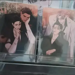 2 Pcs/set New Korean BL Manhwa Male Male Love Photo Cards Protagonist‌ HD Photocard Postcard Fans Friends Cosplay Gift