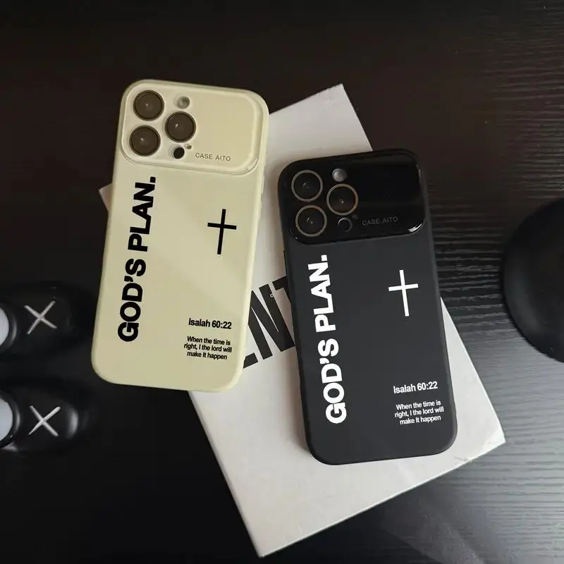 God's Plan Dopamine Ins Style Solid Color Phone Case with Ultra Skin friendly Touch For iPhone 17 16 15 14 13 12 Pro Max Air