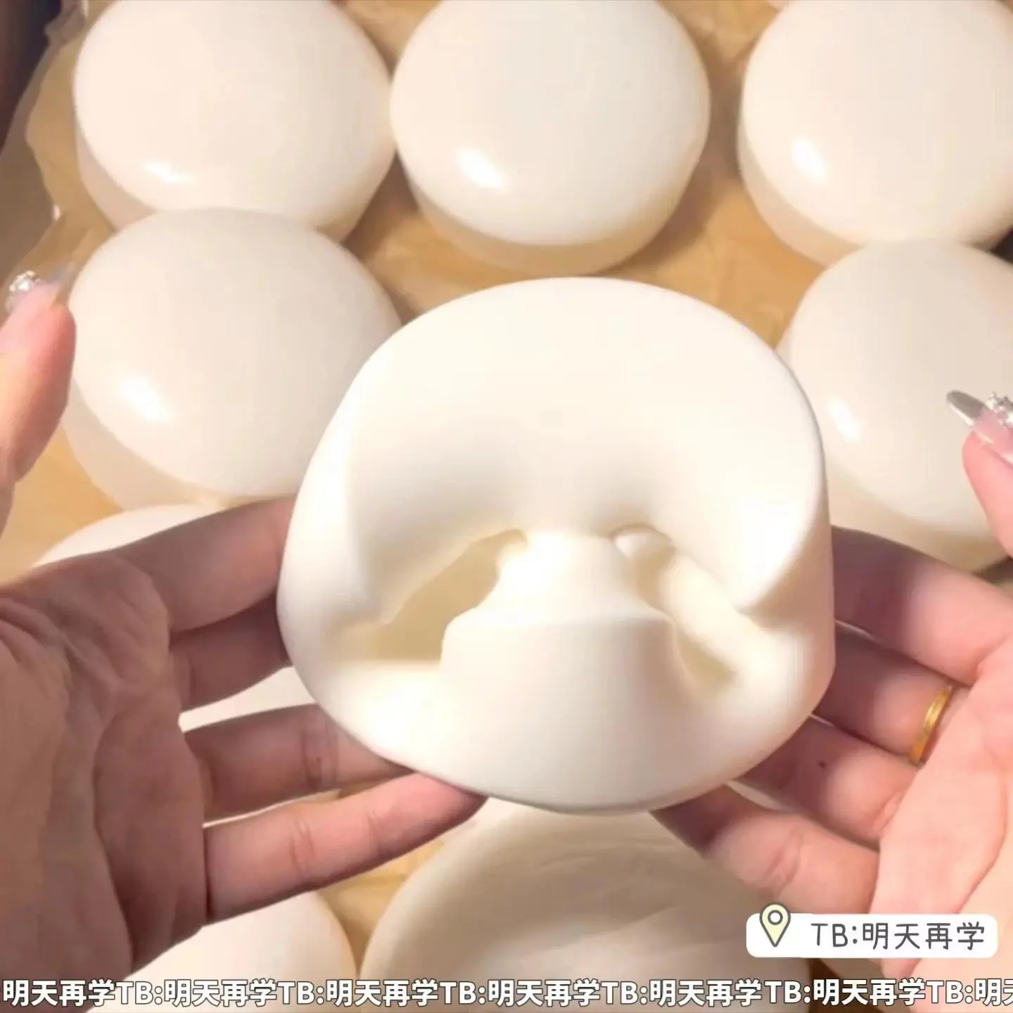 White Squishy Yogurt Cake Bread Soft Stress Relief Toy Relaxing Gift Squeeze Slow Rising Sensory Fidget Toys for Kids