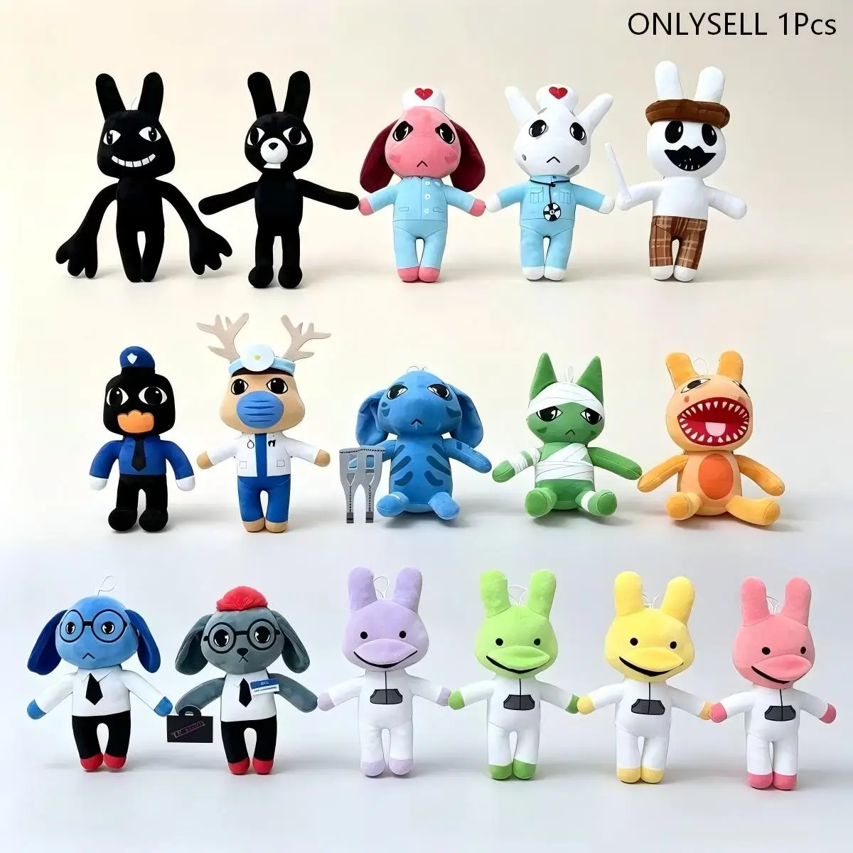 Animal Hospital Horror Game Doll Decoration, Cute Scary Cartoon Animal Plush Toy, Soft Horror Character Doll, Perfect Birthday Gift for Kids