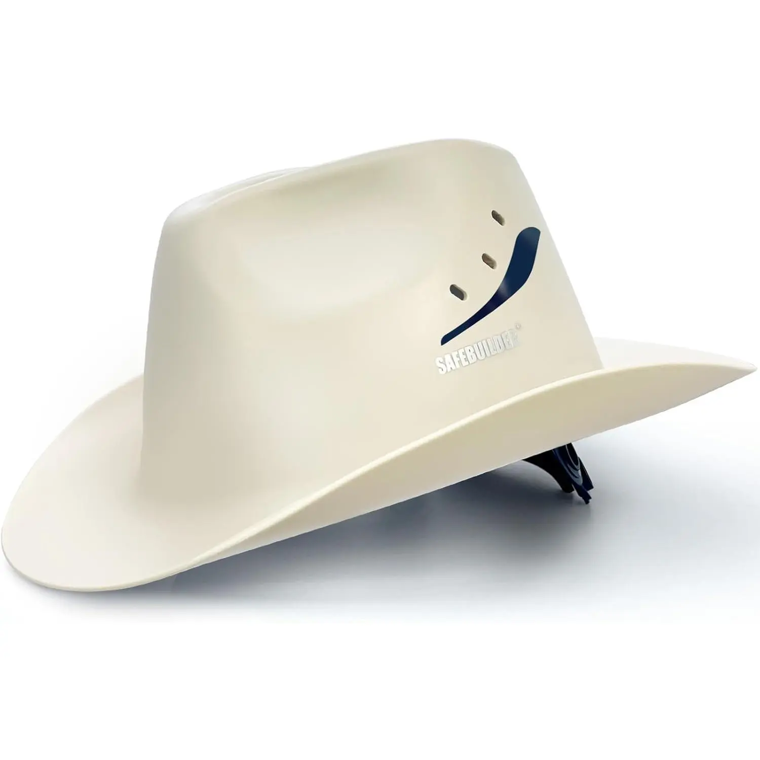 Cowboy Style Full Brim Vented Bump Cap, Western Design Headwear with 6-Point Fit for Outdoor Work, Gardening, Riding, Ranching