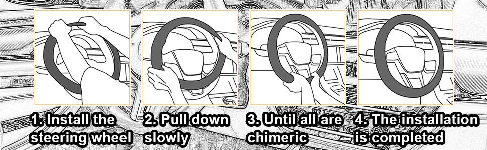 Bling Soft Leather Steering Wheel Cover, 15 Inch Colorful Rhinestones Auto Elastic Protector with Crystal Diamond for Women Girls, Car Accessories for Most