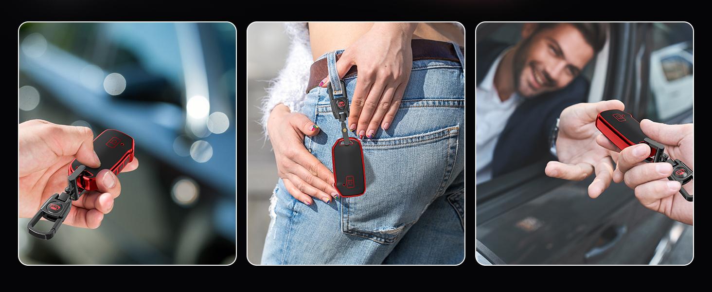 for Kia Key Fob Cover with Keychain.No Screws Required for Installation.Compatible with K4 K5 Forte Sportage Soul Seltos Telluride EV6 NIRO Stinger Sorento