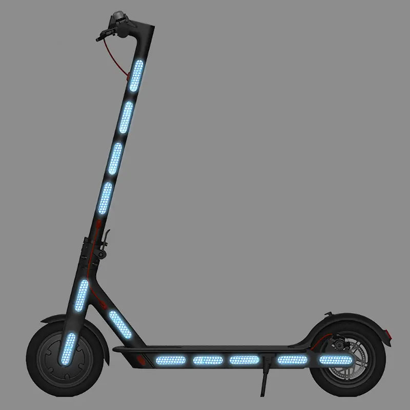 Scooter Wheel Reflective Stickers - Side Warning Luminous Film Stickers, Night Light Side Reflective Rod Stickers, Accessories to Enhance Visibility and Travel Safety