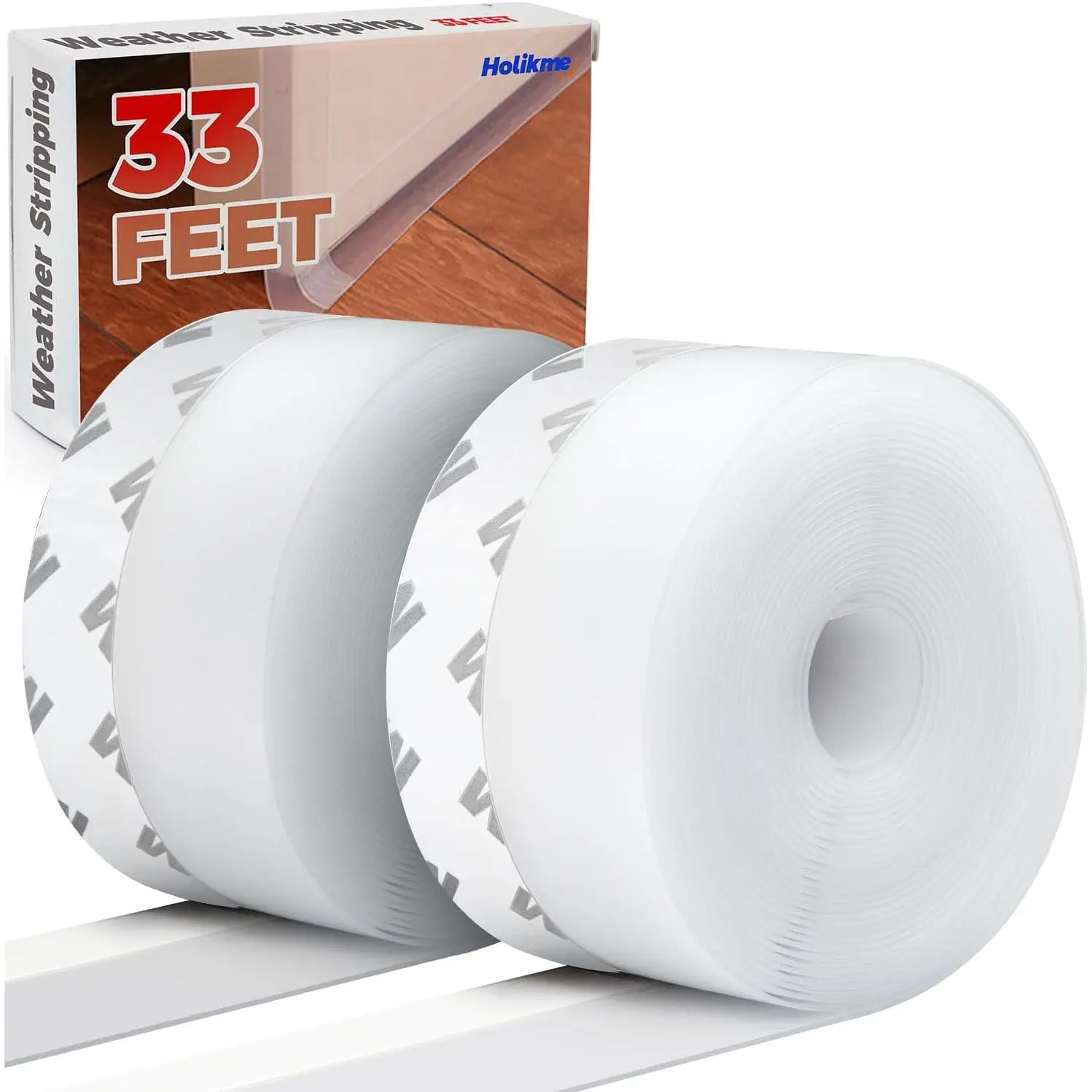 Stripping Door Seal, Shower Door Seal Strip,1.8" W-33Feet| Door Seal, Seals Gaps up to 1.2", Helps Air Leaks & Dust, For Doors & Windows