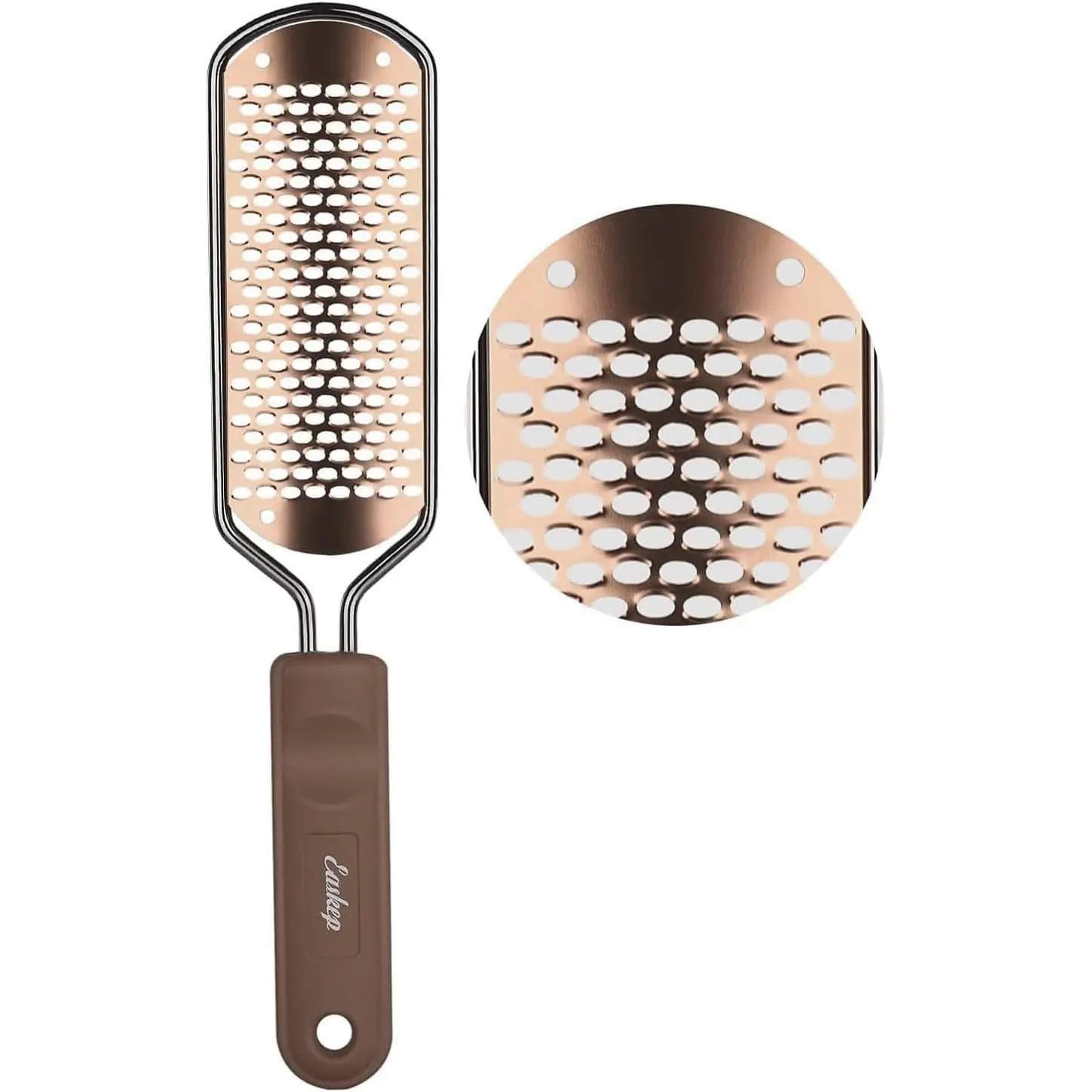 Foot File Foot Scrubber Pedicure - Callus Remover for Feet Professional Grater Rasp Foot Scraper Corns Callous Removers Cracked Dead Skin Remover for Dry and Wet Feet (Golden)