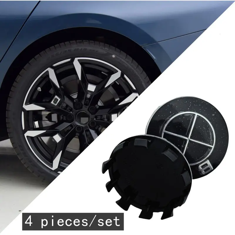 4 Pcs 5.6cm Bmw HUB Caps, Compatible with F Chassis, Abs HUB Caps with Center Pin, Easy Installation, Various Bmw Series