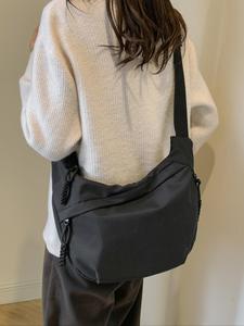 women's fashion plain color nylon purse crossbody bag, casual large capacity zipper everyday bag, work bag for work & daily, bags for women, crossbodybagwomen, shoulder bag