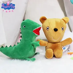 Genuine Peppa Pig Plush Pig Kids Toys 19CM Pet Dinosaur Teddy Bear Soft Stuffed Anime Figure Doll Children's Birthday Gifts