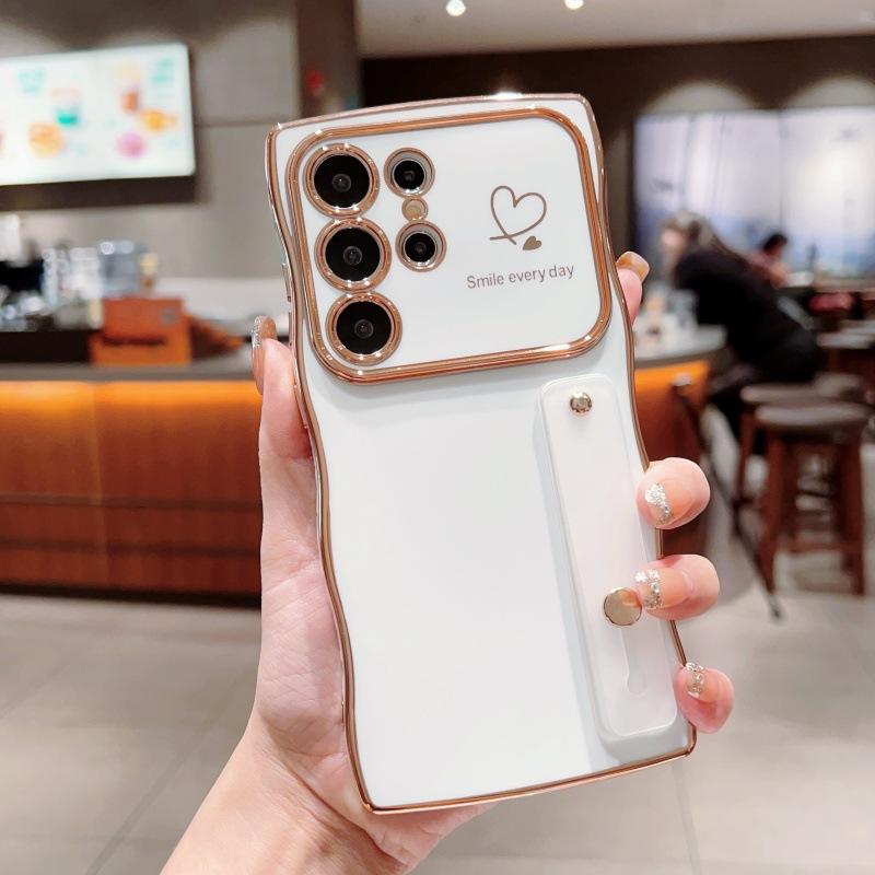 New Wave Heart Design  Phone Cover Girly Universal Camera Protector Shockproof Cases for S25/S24/S23/S22 HN8