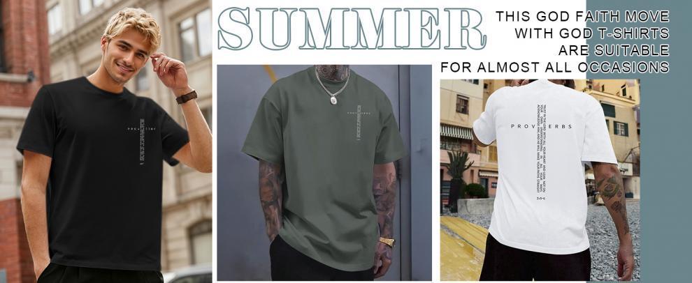 Vintage Inspired Christian T Shirts for Men Religious Graphic Cotton Tee with Cross Print Comfort Fit Short Sleeve Casual Top Biblical Apparel