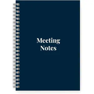 Meeting Notebook - Professional Work Notebook - Plan, Record & Track Actions from  your Meetings - Sturdy Card Cover, A5 size with 100 Pages of Quality 100gsm paper - Stay Organised & Productive