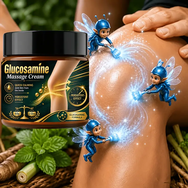 Powerful] Glucosamine Joint Skin Care Cream | Quickly CALMING Knee, Hand, Foot, Elbow And Shoulder Discomfort-Natural Formula, Containing, Bee Venom, Magnesium, Hyaluronic Acid, Vitamin C, Niacinamide | Fragrance-Free, Moisturizing