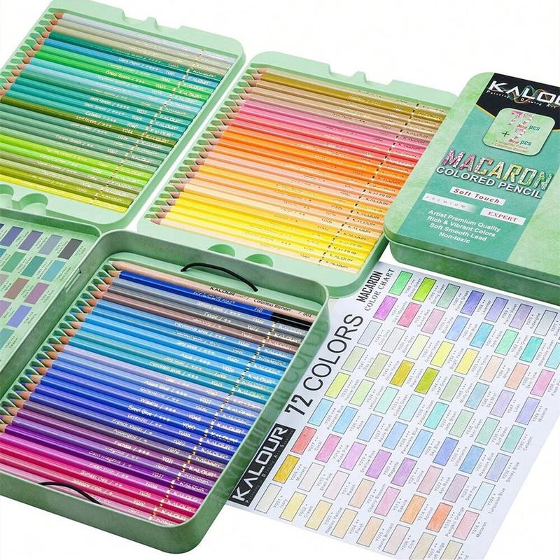 Colored Pencil Set, 50/72pcs/box Soft Core Oil Based Drawing Pencil Set, Art Supplies for School Dormitory Home Office