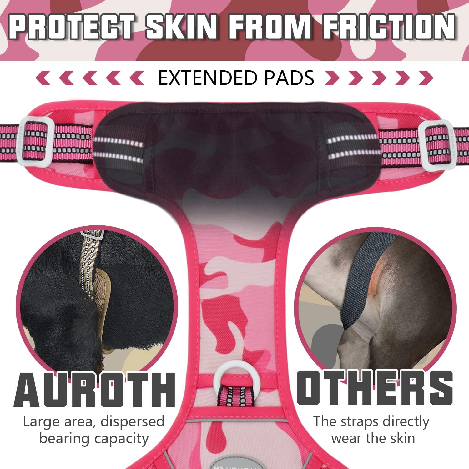 Tactical Dog Harness for Small to Large Dogs  No Pull Adjustable Pet Harness Reflective K9 Working Training Easy Control Pet Vest Military Service Dog Harnesses