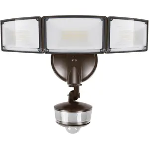 74W 8000 Lumen Motion Sensor Outdoor Lights, 5000K , IP65  Flood Lights Outdoor with Night Light,  Motion Detector  Lights for Outside Garage, Yard-Brown