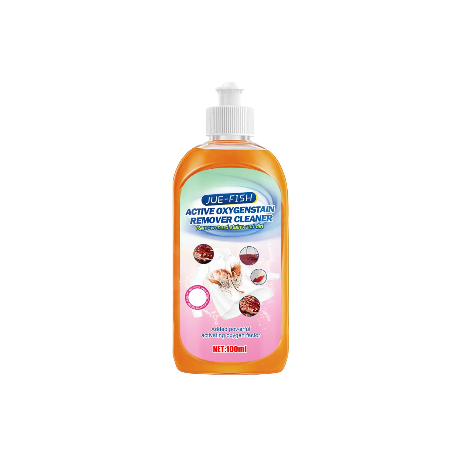 Active Oxygen Stain Remover, Powerful Gentle-on-Colors Laundry Cleaner for Clothes & Home Surfaces, Quick-Action Spot Treatment for Tough Stains (Grease, Coffee, Baby Food)