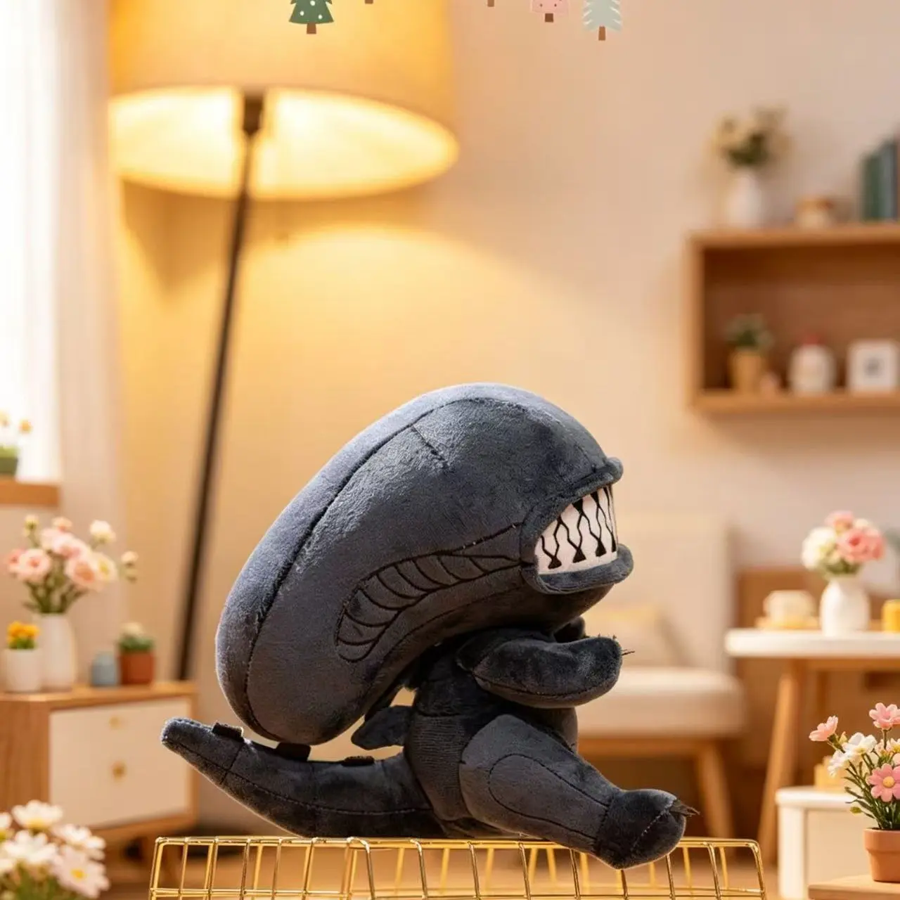 Cute Retro Alien Monster Plush Toy, Soft and Adorable, Perfect for Birthday Gifts, Halloween Decor, Kids Comfort, Desk Ornament