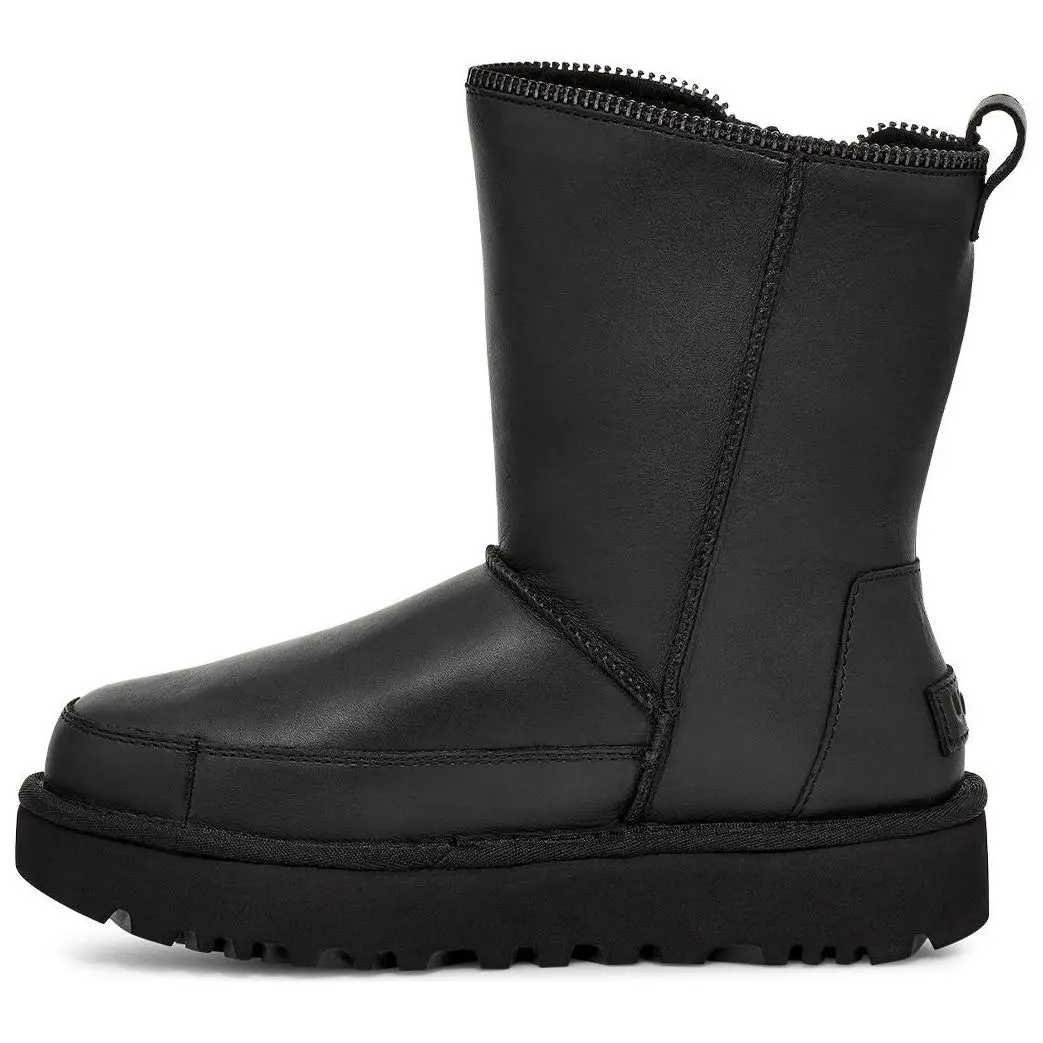 UGG Wmns Classic Short Moto Boot 'Black' 1164710-BLK