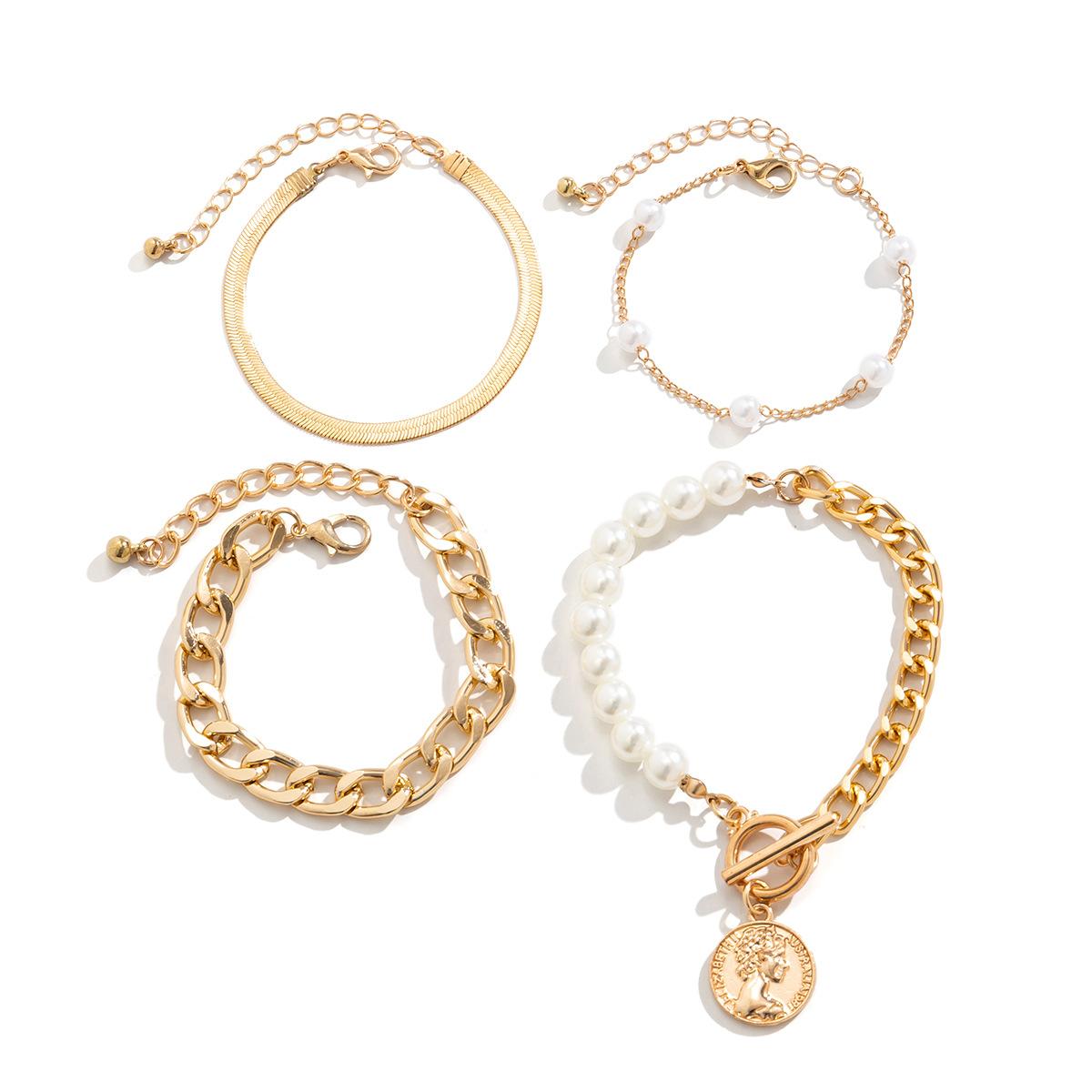 Imitation Pearl Bracelet Set