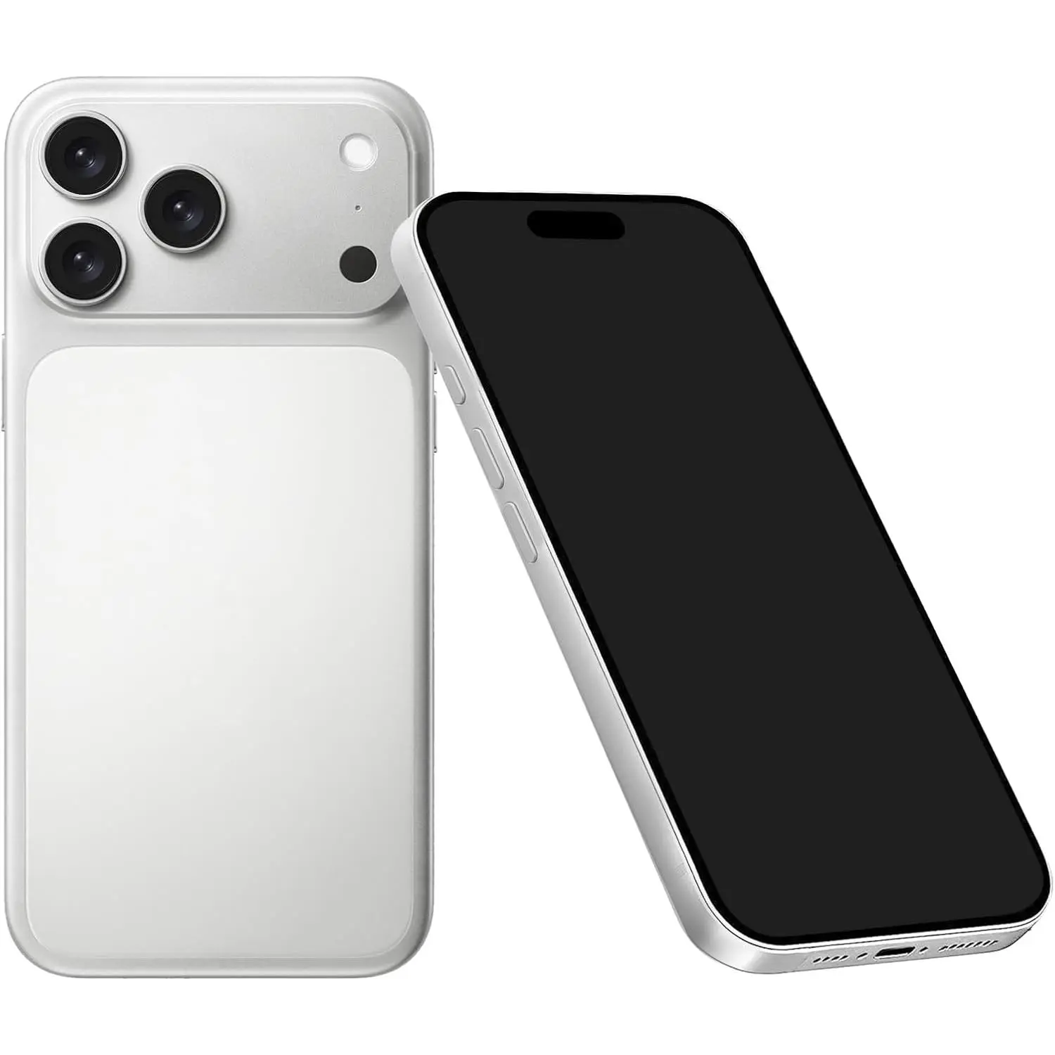 Fake Phone Dummy PropPhone, BlackScreen Decoy PhonePear PhoneNon-Working Phone17Air 17Pro Max, DisplayPhone Look Like Real Phonepro max 17 Silver (17Pro,White,Black Screen) Prop Mobile Phone