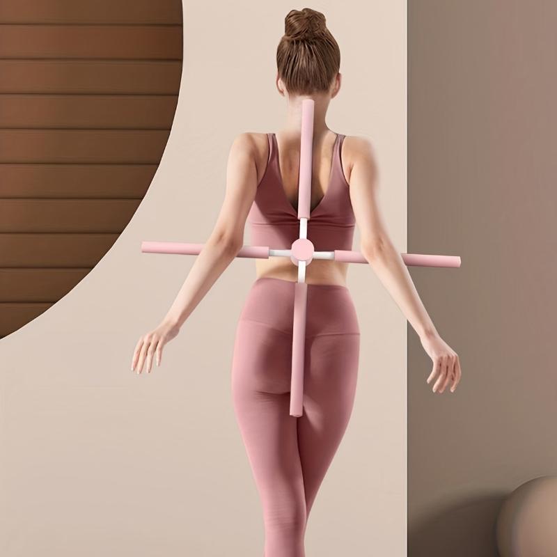 1pc Yoga Body Correction Cross Stick, Hunchback Posture Corrector, Yoga Pilates Training Auxiliary Equipment
