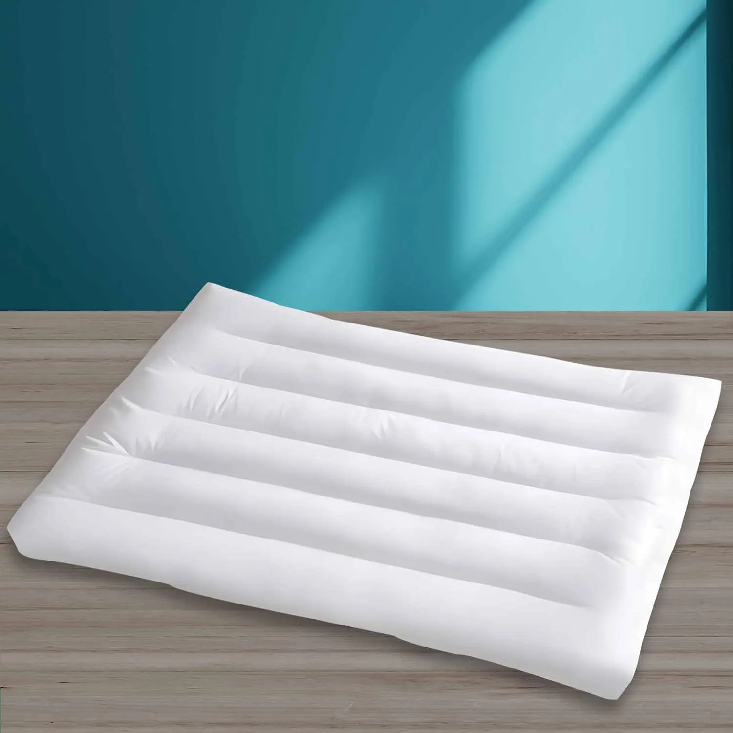 Ultra Flat Thin Pillow for Sleeping 2.5 inch Height Low Profile Slim Soft Bed Pillow for   Sleepers Standard Size 18"x26"   Friendly Machine Washable